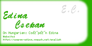 edina csepan business card